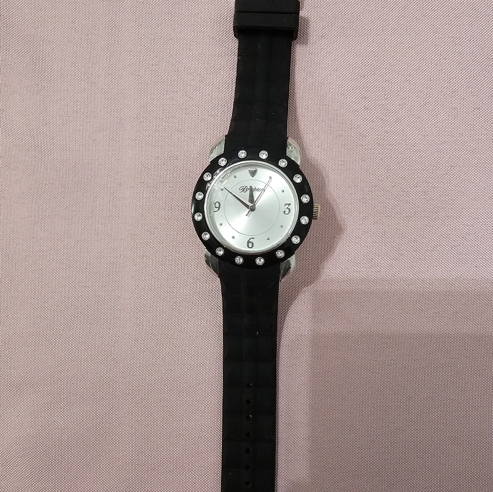Brighton Black Watch with Silver Accents